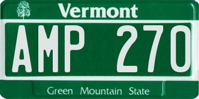 VT license plate AMP270