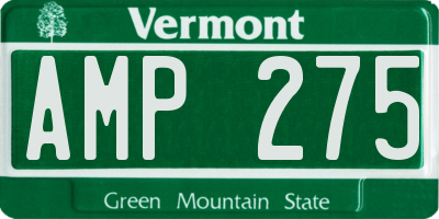 VT license plate AMP275