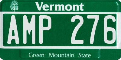 VT license plate AMP276