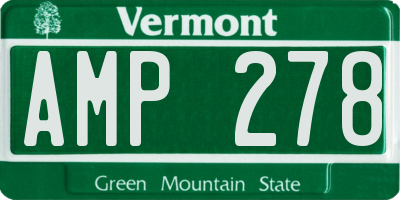 VT license plate AMP278