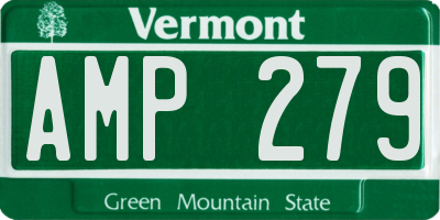 VT license plate AMP279