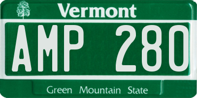 VT license plate AMP280