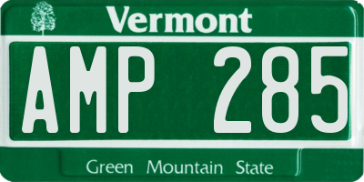 VT license plate AMP285