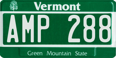VT license plate AMP288