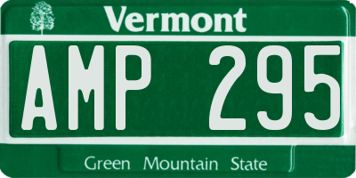 VT license plate AMP295