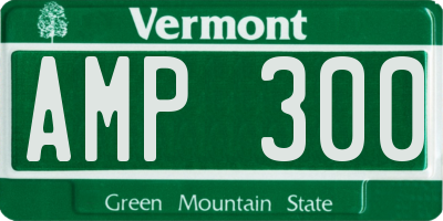 VT license plate AMP300