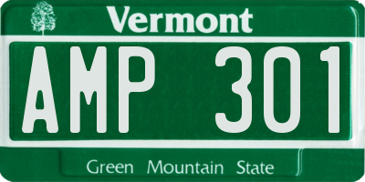 VT license plate AMP301