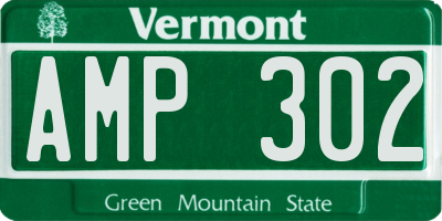 VT license plate AMP302