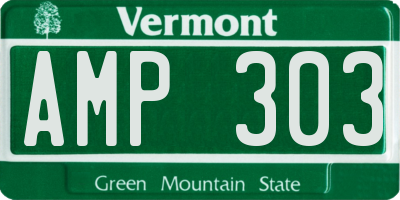 VT license plate AMP303