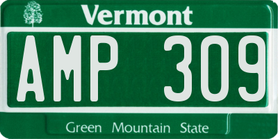 VT license plate AMP309