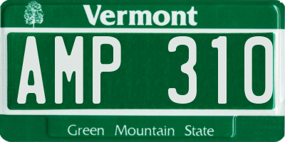 VT license plate AMP310