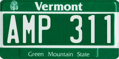 VT license plate AMP311