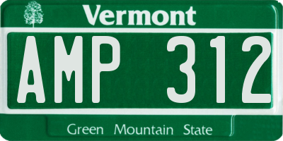 VT license plate AMP312