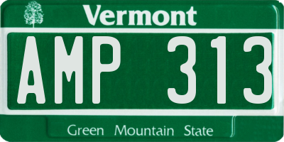VT license plate AMP313