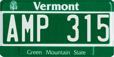 VT license plate AMP315
