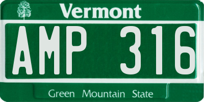 VT license plate AMP316