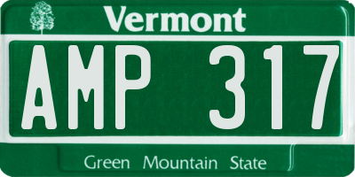 VT license plate AMP317