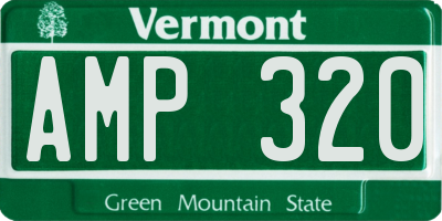 VT license plate AMP320