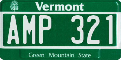 VT license plate AMP321