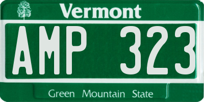 VT license plate AMP323