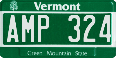 VT license plate AMP324