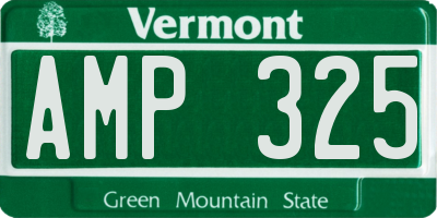 VT license plate AMP325