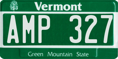 VT license plate AMP327