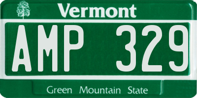VT license plate AMP329