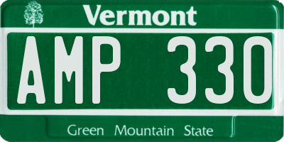 VT license plate AMP330