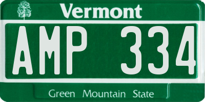 VT license plate AMP334