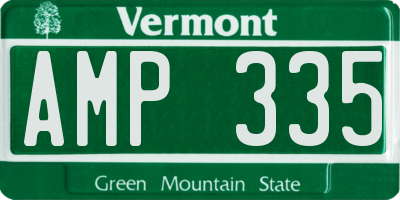 VT license plate AMP335