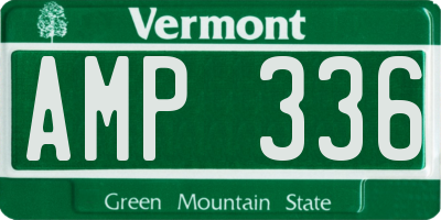 VT license plate AMP336