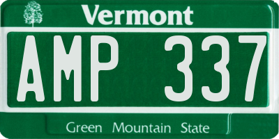 VT license plate AMP337
