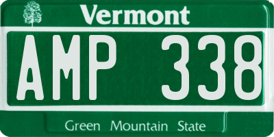 VT license plate AMP338