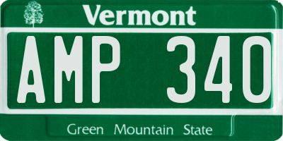 VT license plate AMP340