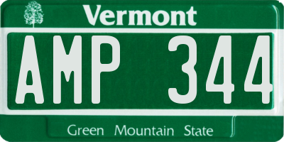 VT license plate AMP344