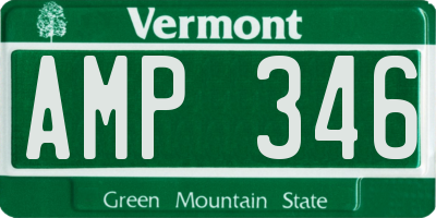 VT license plate AMP346