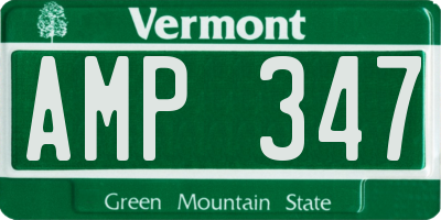 VT license plate AMP347
