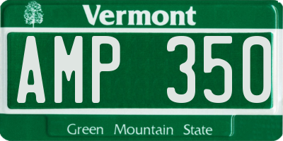 VT license plate AMP350