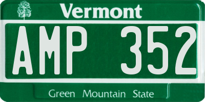 VT license plate AMP352
