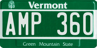 VT license plate AMP360