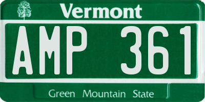 VT license plate AMP361