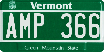 VT license plate AMP366