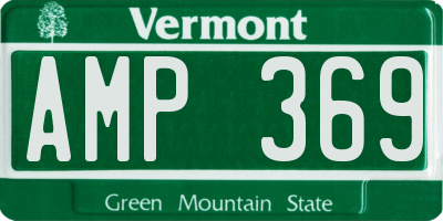 VT license plate AMP369