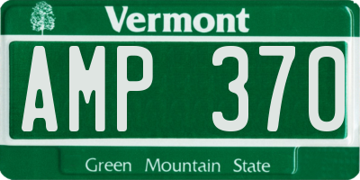 VT license plate AMP370