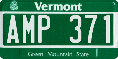 VT license plate AMP371