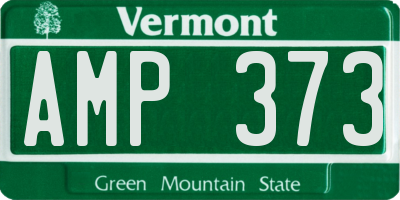 VT license plate AMP373