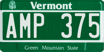 VT license plate AMP375