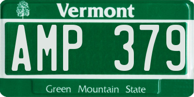 VT license plate AMP379