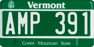 VT license plate AMP391